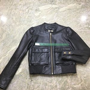Moda International black leather jacket